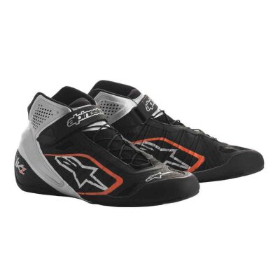 Alpinestars kartingschoen Tech 1 KZ zwart zilver fluo oranje