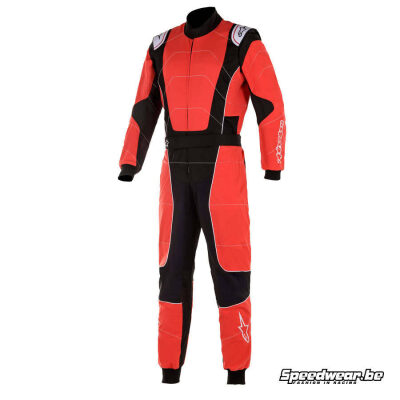 Alpinestars KMX-3 V2 racepak voor karting - Rood Zwart Wit