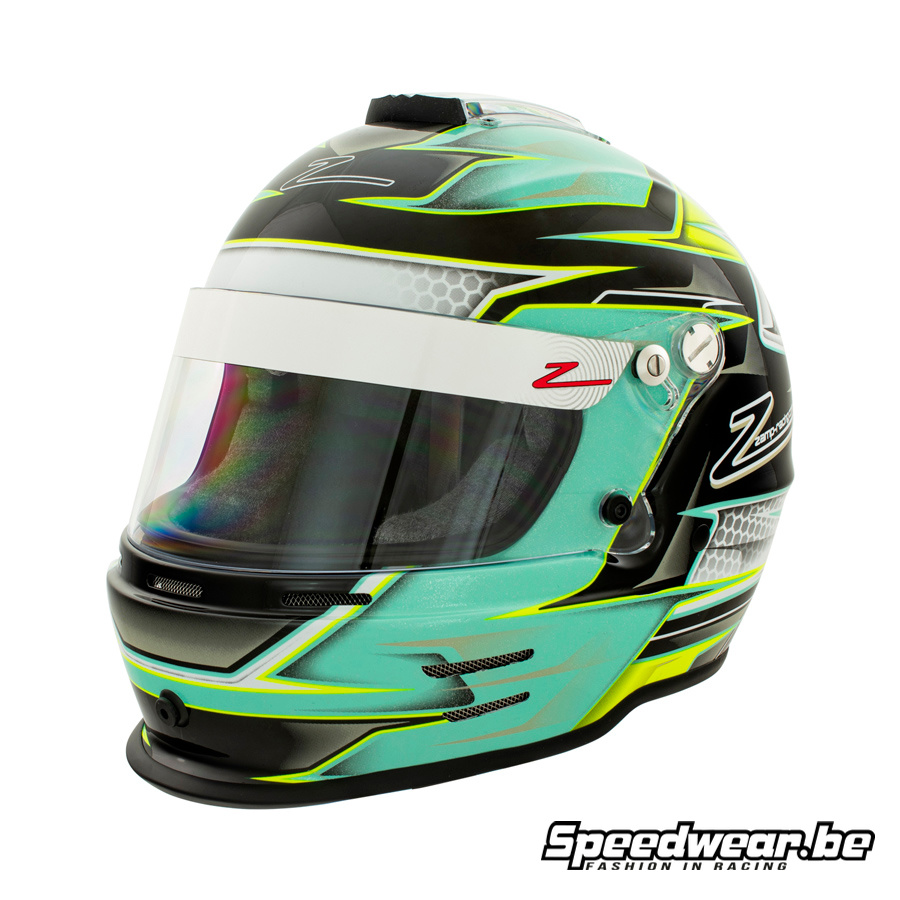 Zamp Jongeren Helm voor Kartsport RZ 42 Groen Zilver