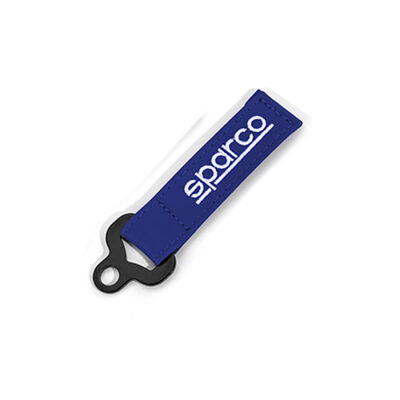 Sparco Blauwe Sleutelhanger van leer