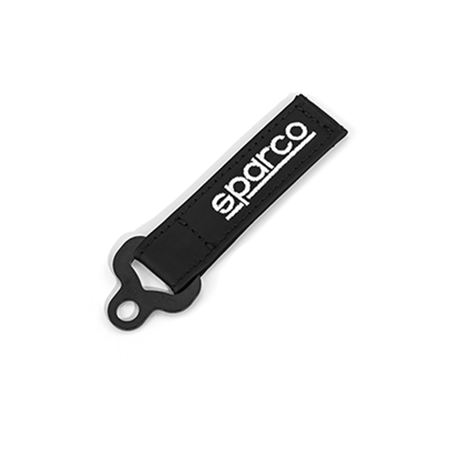 Sparco Sleutelhanger Zwart van leer