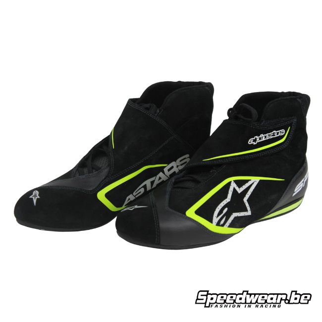 Alpinestars SP PLUS Zwart Geel Suede Raceschoen