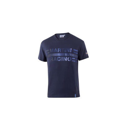 Sparco T-Shirt Big Logo Martini-R Donkerblauw